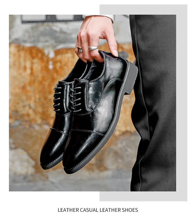 High Quality Men Genuine Leather Shoes Luxury Designer Oxford ShoesMale Business Office Brogue Dress Shoes for Men Wedding Shoe