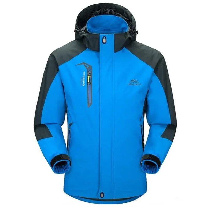 Outdoor Jacket Pants Sets Men Fleece Thermal Waterproof Windproof Hooded Jackets Hiking Military Trip Mountain Camping Clothes