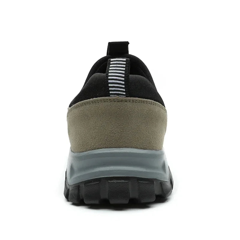 Outdoor Hiking Shoes Men Sneakers Slip on Casual Men Shoes Breathable Suede Leather Shoe Anti-skid Walking Shoes Footwear