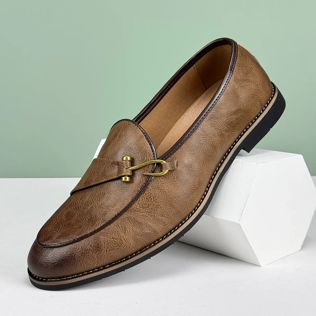 Men's Formal Leather Dress Shoes – Classic Office Business Footwear, Black/Brown, EU 40–47