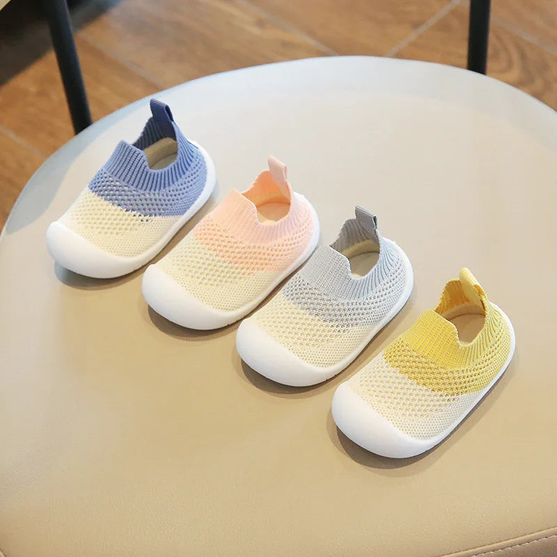 2025 New Spring Summer Mesh Breathable Non-Slip Baby Shoes 6M-36M Boys Girls Sip on Sneakers Casual Sport Shoes First Walkers