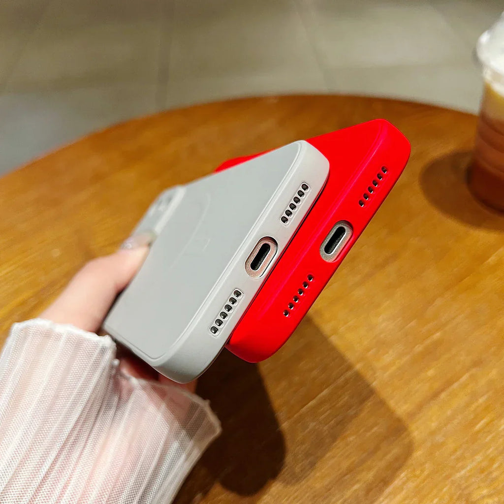 for iPhone 17 Pro Max 17 Air 17Pro Case Magnetic Cover for Mag-safe Liquid Silicone Velvet Lining All-round Camera Protect Shell