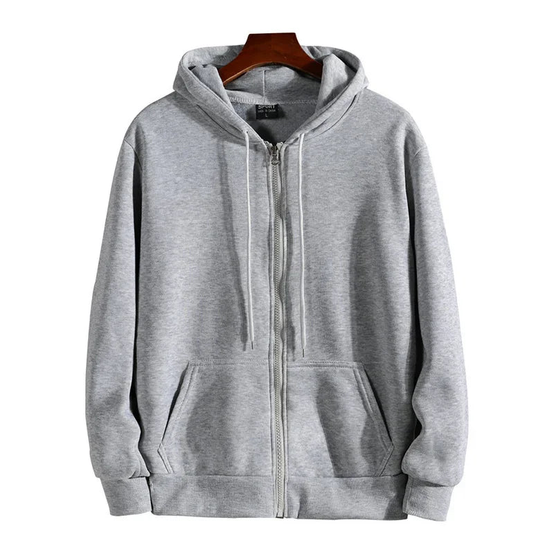 2024 Men's Solid Suits Zipper Hoodies+ Pants Spring Autumn Casual Fitness Sports Hot Elastic Male Clothes Outfit Drawsting Pants