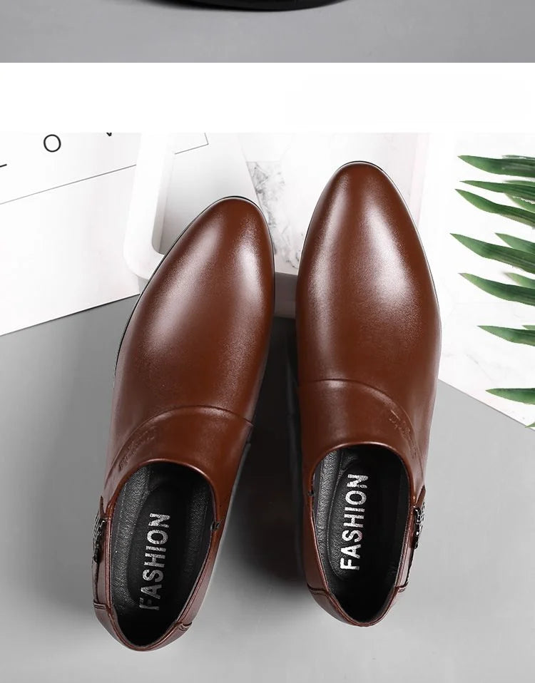 Leather Casual Pointed Toe Business Social Shoe for Men Elegant and Classic High Quality Fashion Dress Shoes Man Low Price Suit