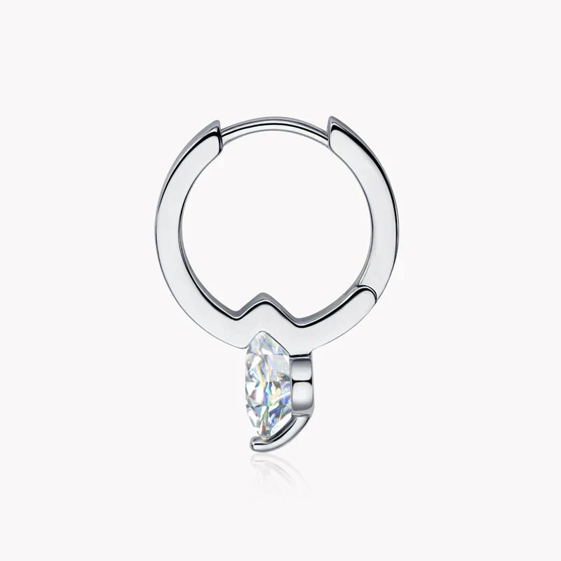Solitaire 1ct D Moissanite Earrings for Women 2023 Diamond Sterling Silver Hoop Earrings 925 Drop Earrings Girls 14k Gold Plated
