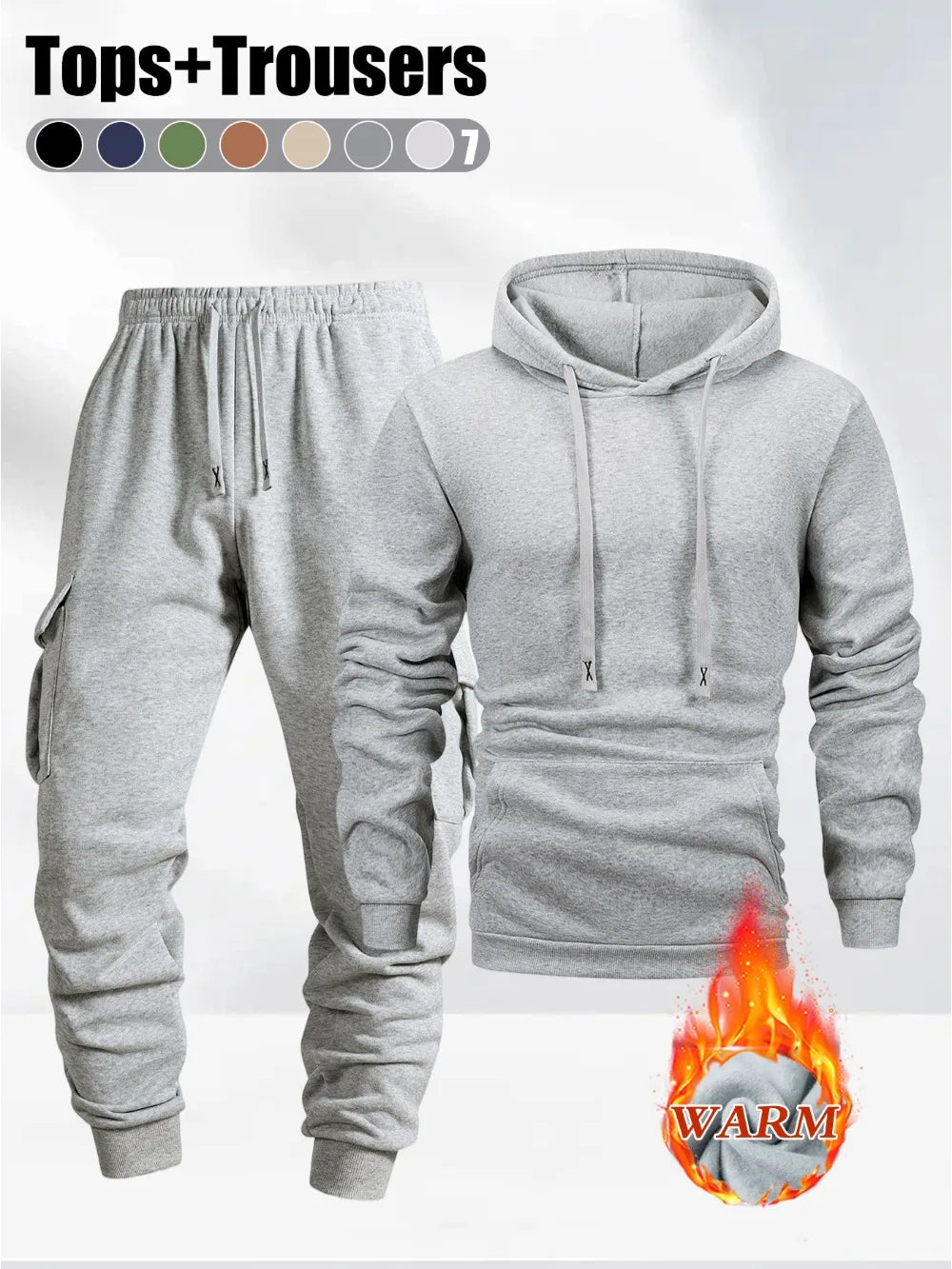 2025 Autumn/Winter Men's jogging Fitness sportswear Set Fashionable Casual Long-sleeved Sweatshirt + Casual Pants 2-piece Sets