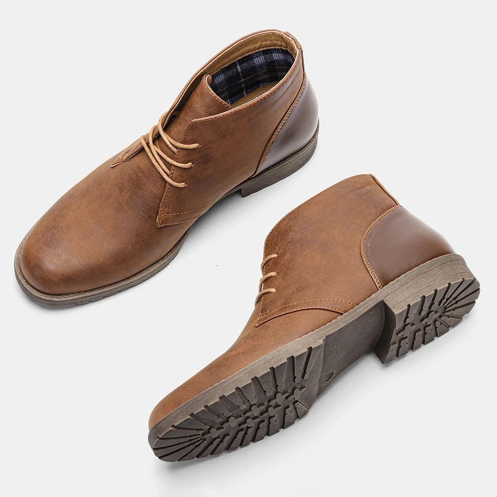 Retro American Style Men Desert Boots Ankle Boots Vintage Casual Leather Boots for Men