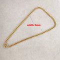 Necklace Women Men Choker Stainless Steel Geometric Rolo Link Cuba Paperclip Chain