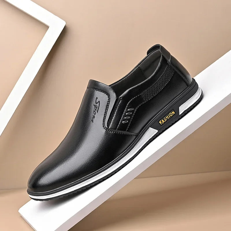 2025 Wide Width Oxford Shoes Men - Genuine Leather Wedding Shoes with Memory Foam Insole (US 10-15)