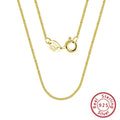 925 Silver 1mm 925 Sterling Silver Side Curb Chain Choker Necklace Women Girls Jewelry Colar Collier Collares SC18