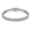 Princess Cut Moissanite Bracelets for Women s925 Sterling Silver Plated 18k White Gold GRA Certified Wedding Bracelet