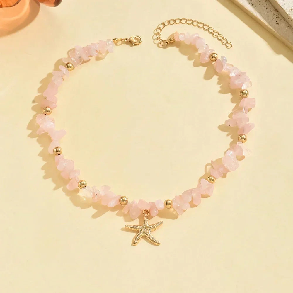 Fashionable  Natural Seashell Beaded Necklace Shell Pendant Ocean Inspired Jewelry Choker Suitable For Women Holiday Party Daily