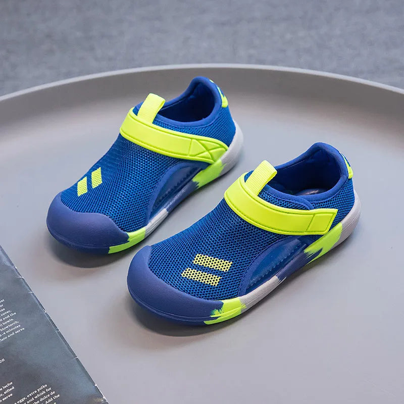 Kids Mesh Sandals Toes capped Boys Girls Summer Casual Shoes Soft Sole Children Fashion Beach Shoes Anti-Slip Wear-resistant