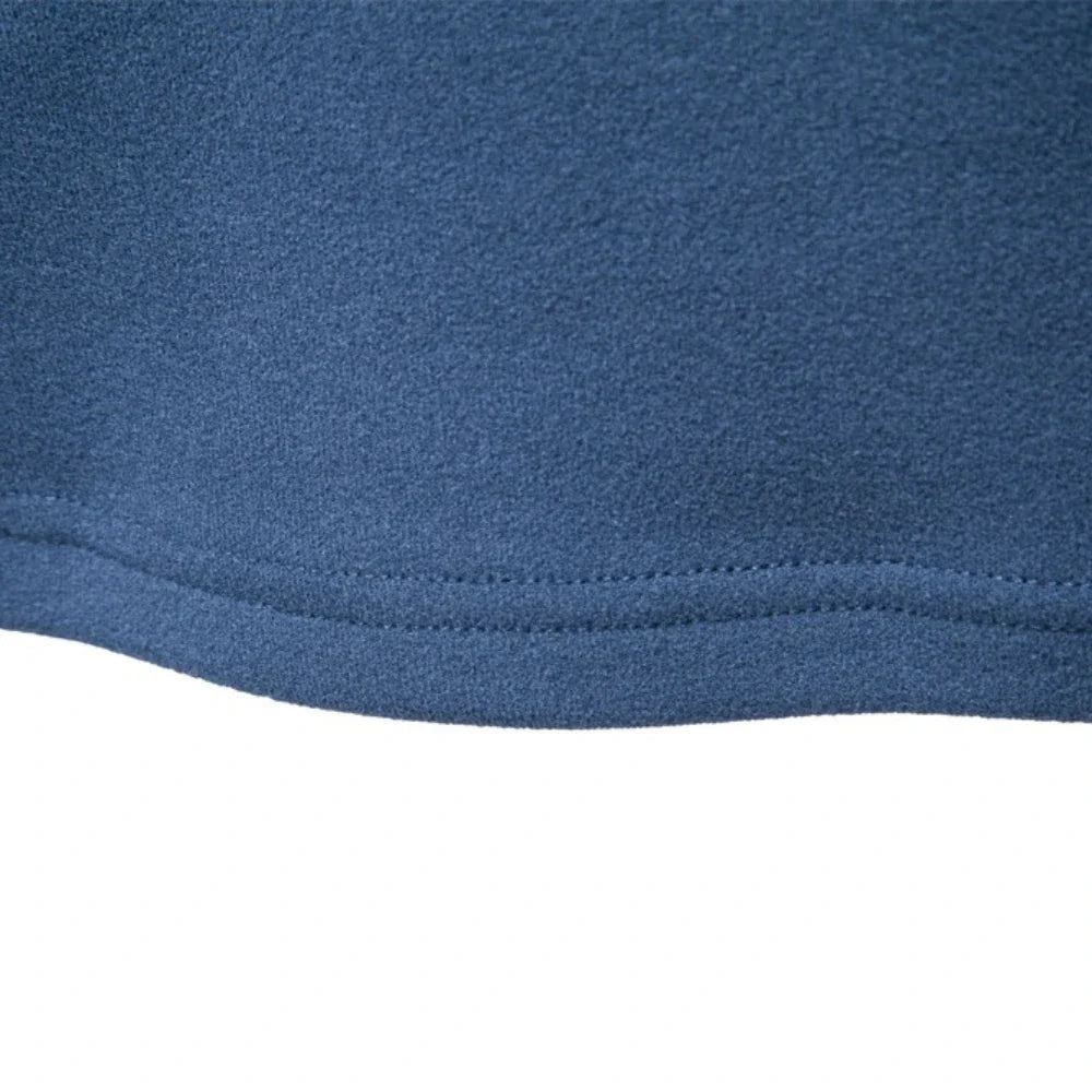 Men Solid Color Soft Shell Zipper Jacket Long Sleeve Pullover Breathable Warm Casual Streetwear