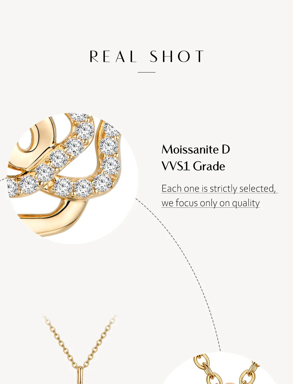 Real Moissanite Necklace Real 925 Sterling Silver Flower Pendant for Women Man Top Quality Wedding Bridal Fine Jewelry