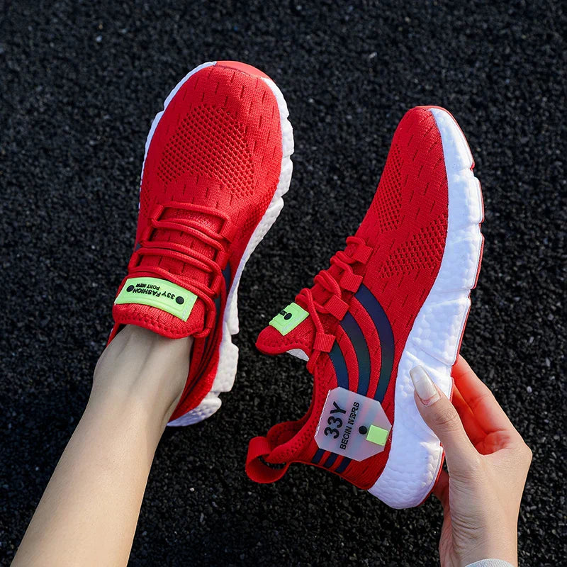 Men Casual Sport Shoes Breathable Lightweight Sneakers Outdoor Mesh Black Running Shoes Athletic Jogging Tenis Walking Shoes
