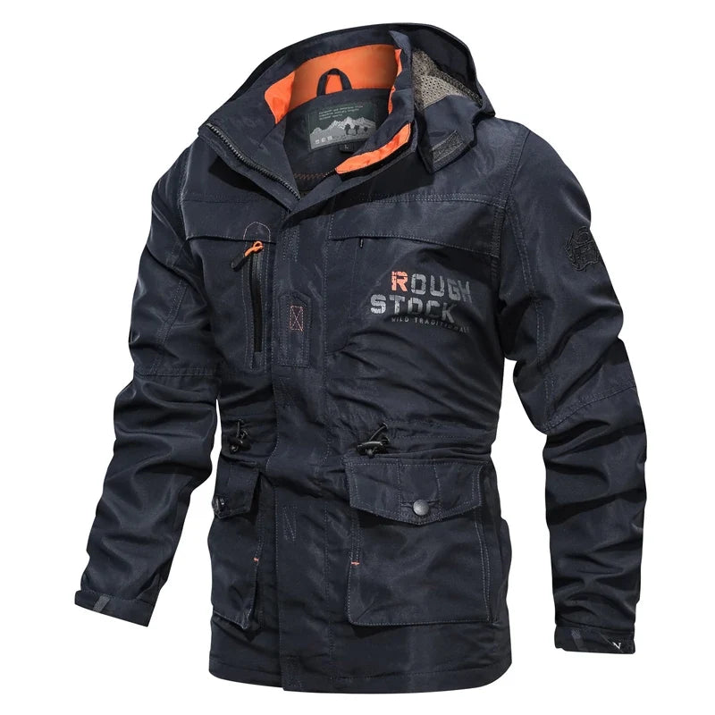 Men Outdoor Jacket Spring Autumn New Hooded Casual Jacket Men Windproof Windbreaker Coat Men Camping Lnterchange Jacket Men