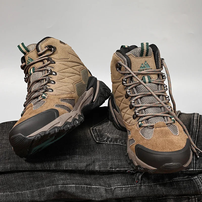 Winter Boot Men Outdoor Hiking Boots Suede High Top Trekking Men Shoes Rainproof Tactical Combat Military Boots