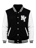 New York City Art Letters Prints Baseball Jackets Men Fleece Loose Streetwear Fashion Y2K Jersey Fashion Casual Tops Man
