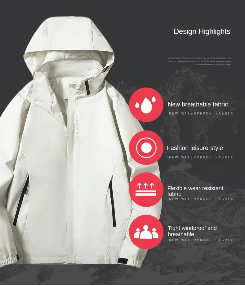Chubasquero impermeable para exteriores para hombre, abrigo ligero para ciclismo con capucha, ropa de calle, chaqueta a prueba d