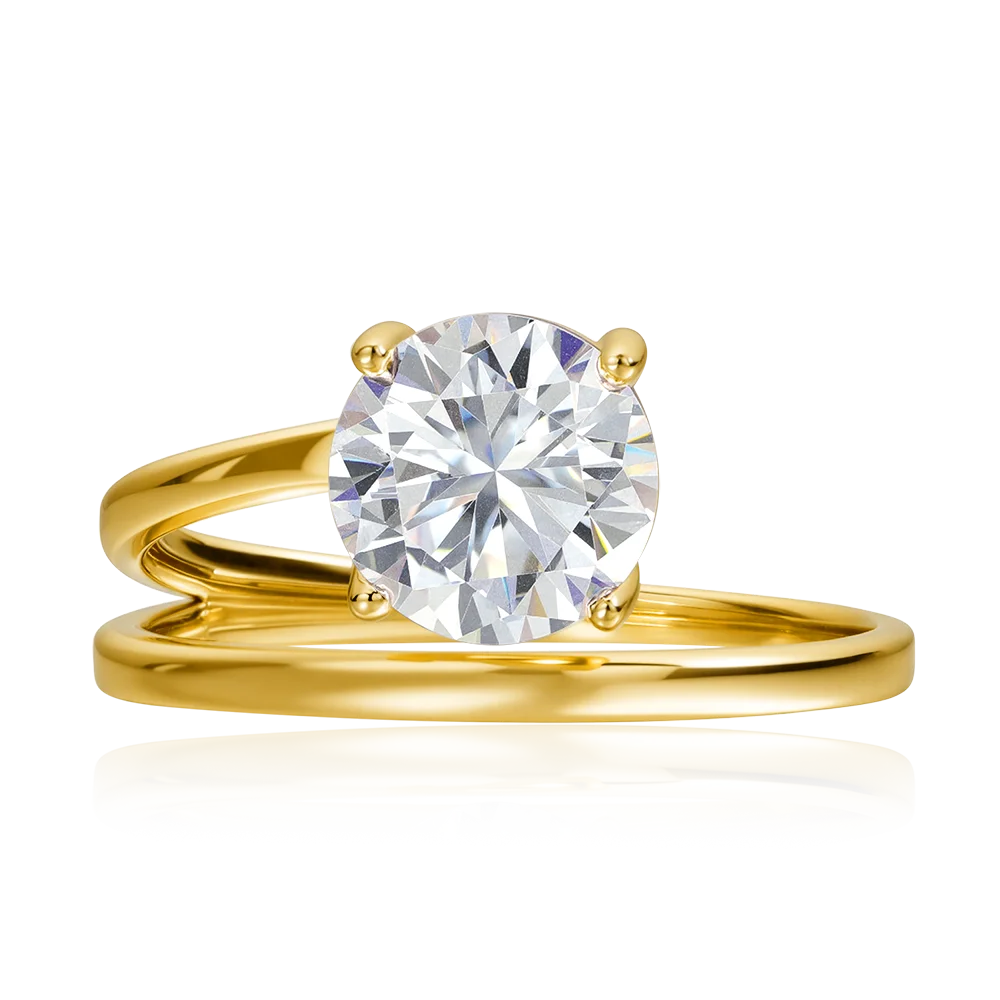 1CT 2CT Certified Moissanite Rings for Women Sparkling Brilliant Cut Wedding Bands 100% Real 925 Pure Silver Jewelry
