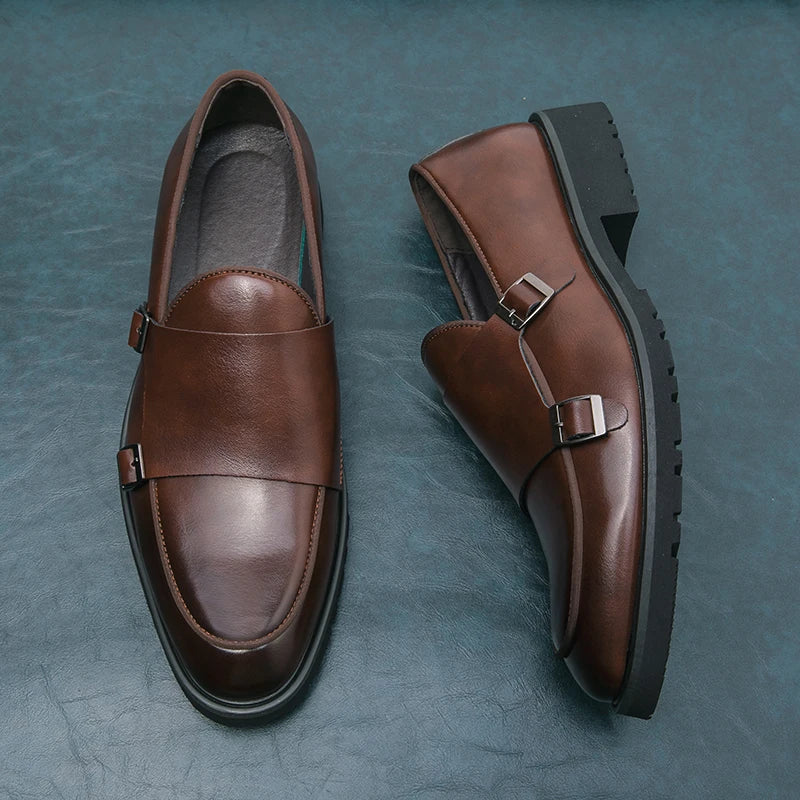 2026 Man Split Leather Shoes Rubber Sole Man Business Office Male Dress Lether Shoes Genuine Leather Wedding Party Shoes Plus 46