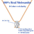 1/2/3Carat Oval Cut Solitaire Moissanite Pendant Necklace with certificate Diamond  Neckchain for women s925 silver Fine Jewelry