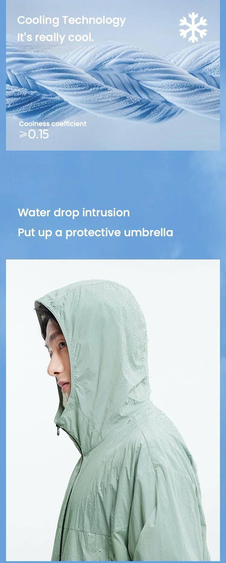 Sun Protection Jacket Men Lightweight Cool Feeling Triple Protection Hooded Top 2025 New Summer Jacket for Outdoor