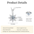 Exquisite Sunflower Pendant Necklace Certificated 8MM Moissanite Diamond Necklaces for Women Timeless Style Jewelry
