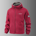 2025 Fleece Men's Coat Thickened Warm Windproof Loose Outdoor Collar Fleece Hooded Jacket Norwegian Printed Good Soldier