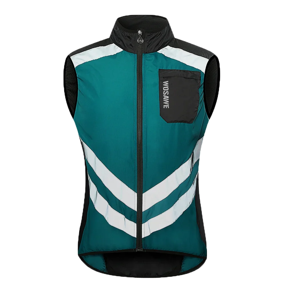 Men’s Cycling Windbreaker Jacket Waterproof Windproof Reflective Bike Coat Lightweight Outdoor Sports Apparel Portable