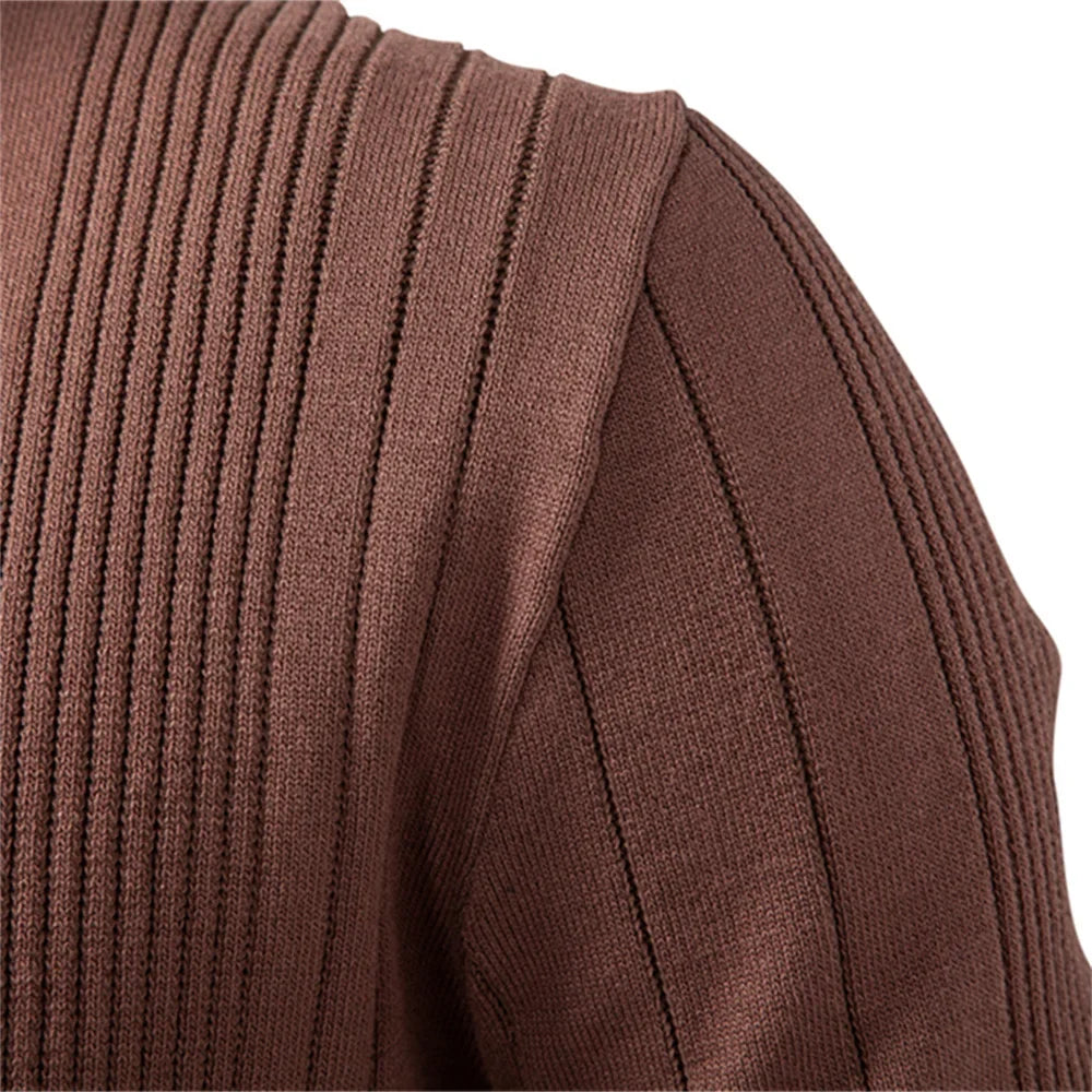 New Top Button Down Polo Shirt Men Solid Color Long Sleeve Fall Winter Luxury Warm Touch Business Casual Mens Sweatershirt