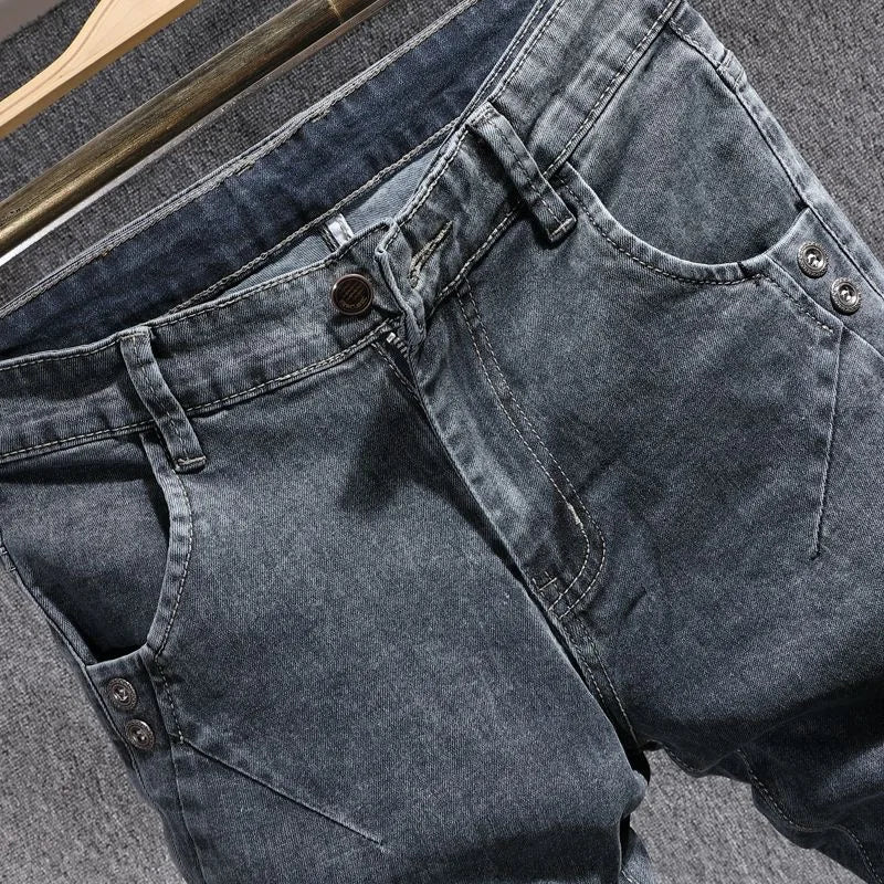 Autumn and Spring New Fashion Trend American Vintage Straight Leg Jeans Men's Casual Comfortable Sports High Quality Denim Pants