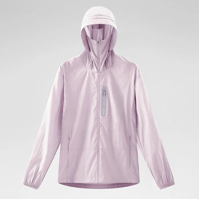 Unisex Waterproof Sun Protective Jacket UPF 50+ UV Blocking Quick-Dry Breathable Windbreaker for Hiking Camping Climbing