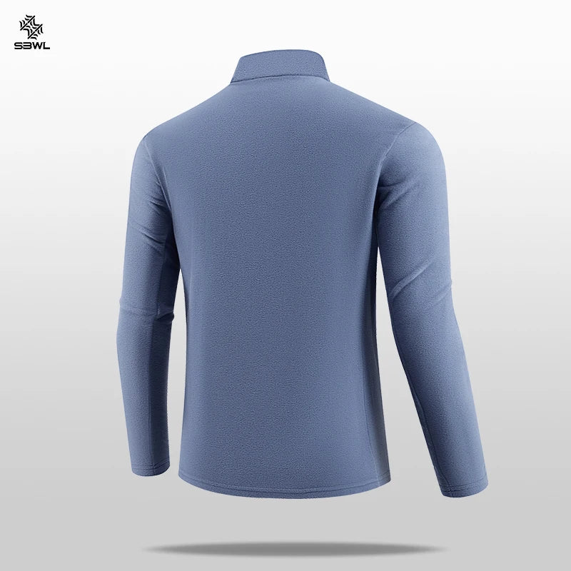 SBWL High-quality Outdoor Sports Inner Lining Autumn/Winter Warm Long-sleeved Stand-up Collar T-shirts Running Jackets Tops