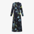 AW25 satin dress elegance lady ruffled neck woman clothes with Removable belt
