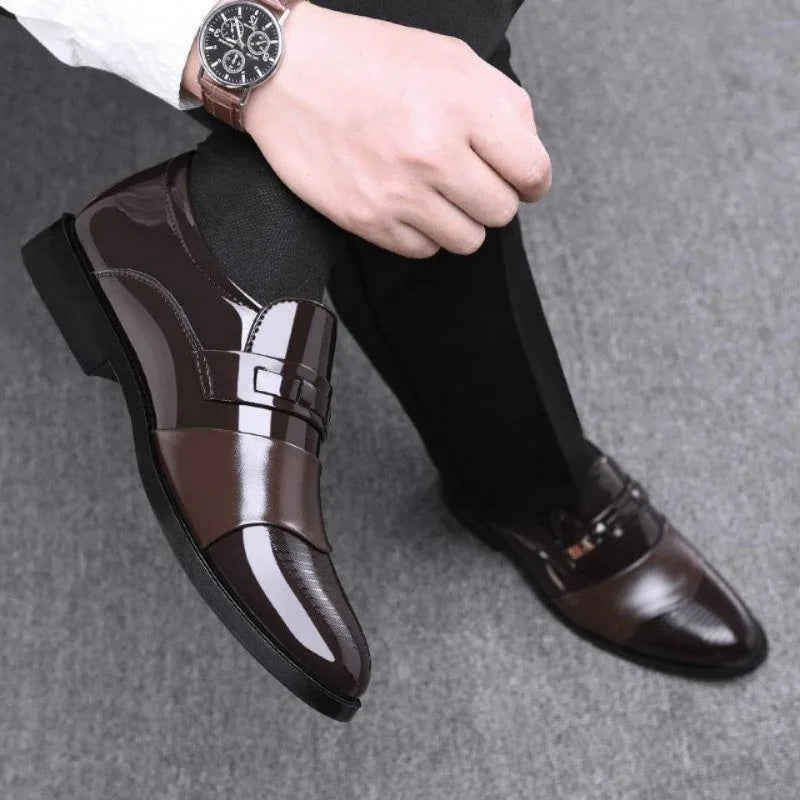 Men’s Formal Leather Shoes – Classic Lace-Up Business Footwear for Office & Events