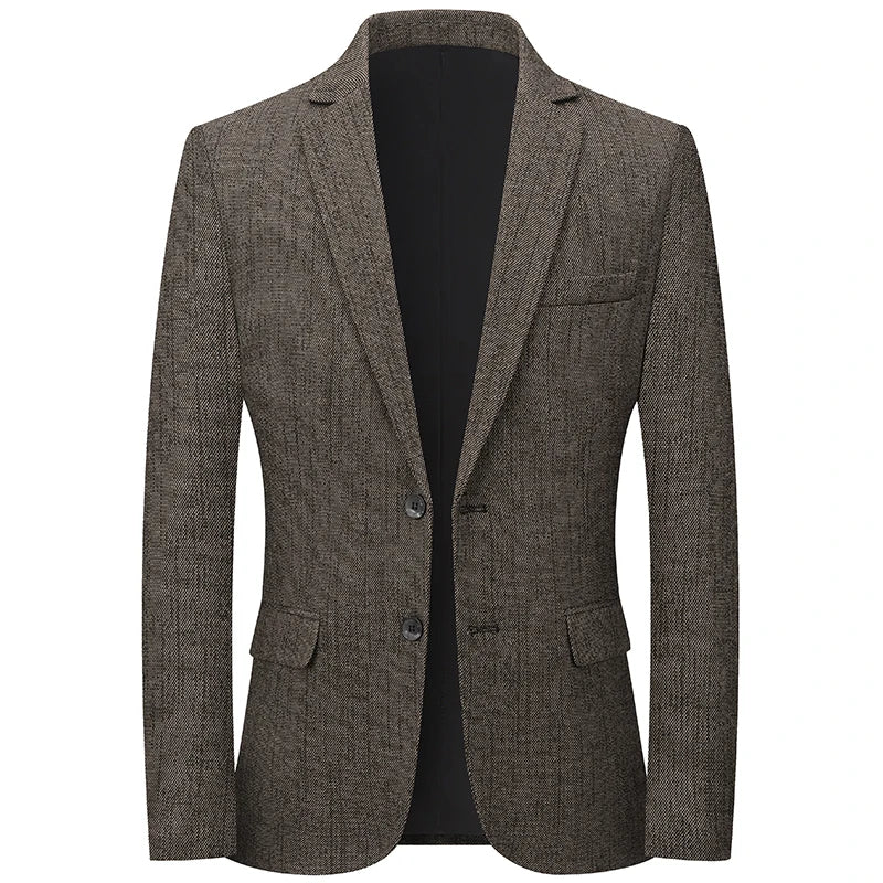BROWON Brand Spring Autumn Forml Blazers for Men Slim Fit Two Button Fly Mens Suits Luxury Designer Wedding Coat Over Size