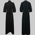 Wedding Prom Evening Gown Party Slit Maxi Dresses for Woman 2025 New Lace Up Gold Button Womens Black Autumn Long Dress