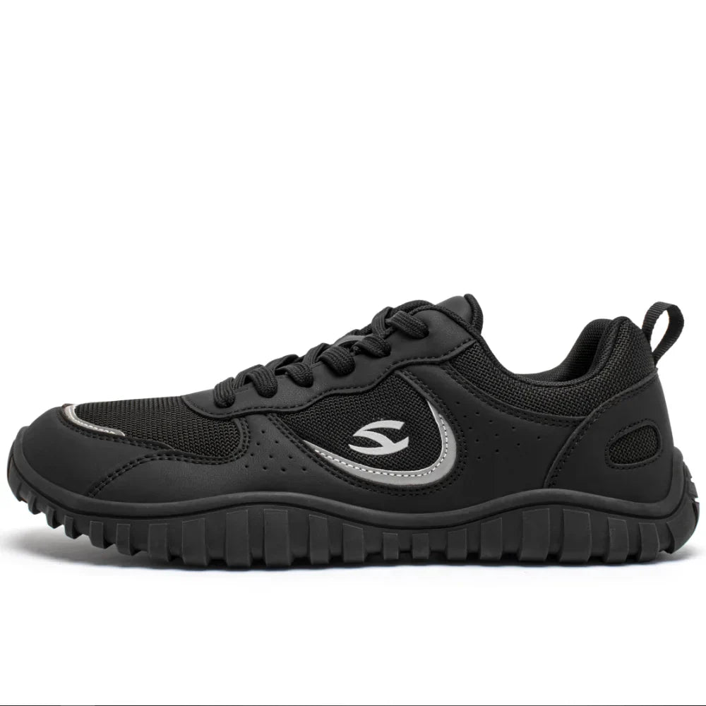 Unisex Wide Toe Sneakers Comfortable Walking Shoes Lace Up Outdoor Travel Breathable Sneakers