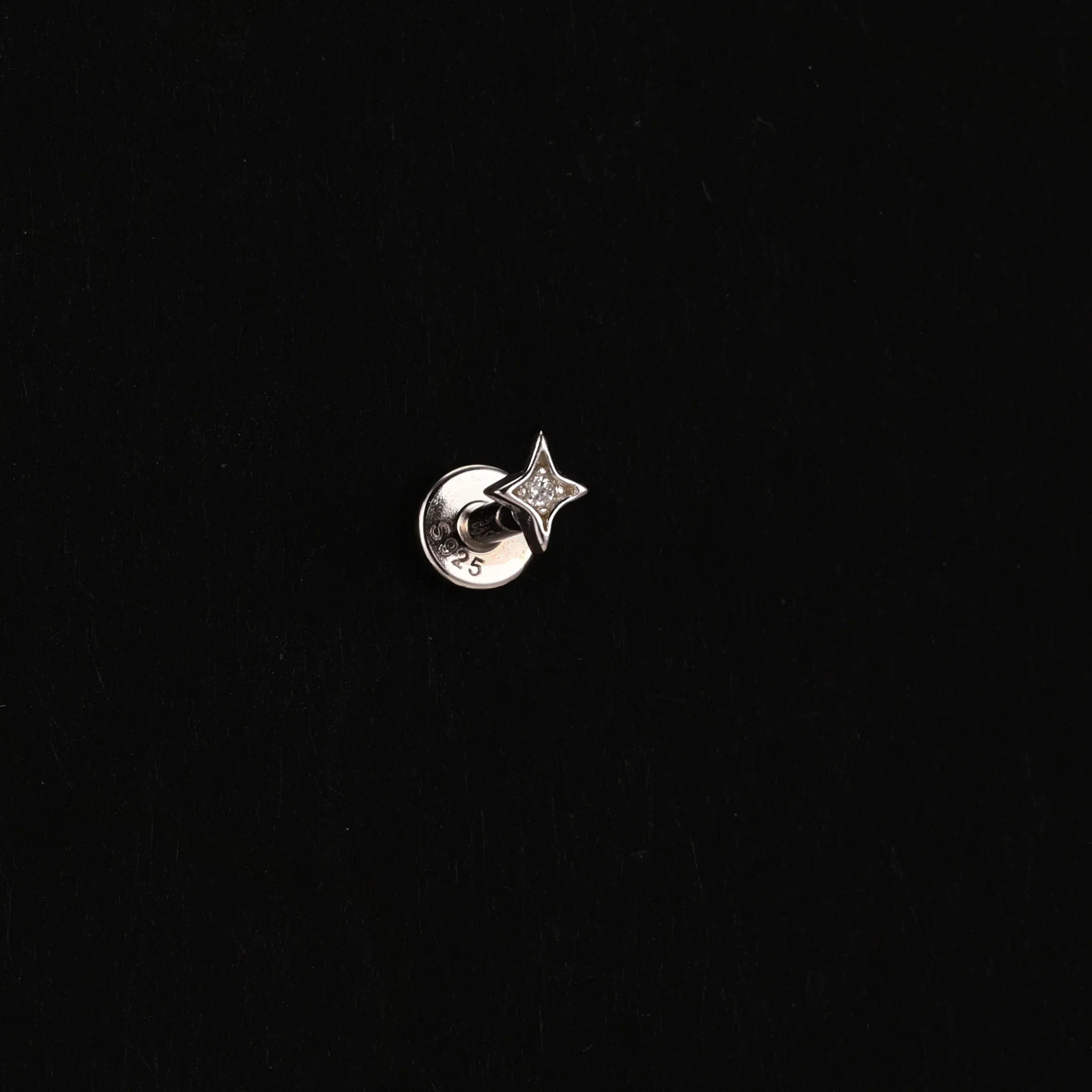 Heart Round Ball Flat Helix Piercing Earring 925 Sterling Silver Ear Studs Geometric Zircon Exquisite Trinket Studs Aretes