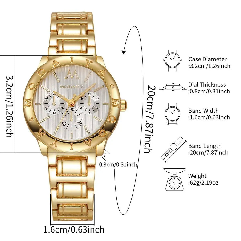 Luxury Stainless Steel Strap Women Watches Fashion Analog Quartz Wristwatches Reloj Mujer