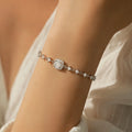 D Color Moissanite 925 Sterling Silver Luxury Geometric Charm Necklace Bracelet For Women Wedding Statement Jewelry Set