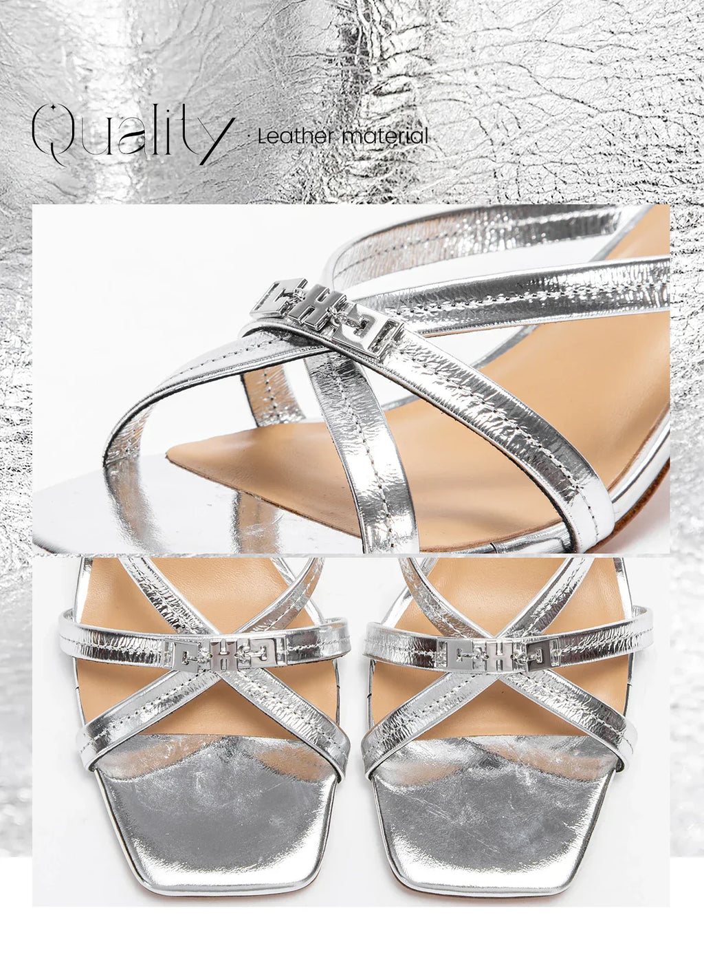 Women's Sandals Summer Cowhide New Thin Belt Business Fashion Sandals Wedding and Dinner Shoes
