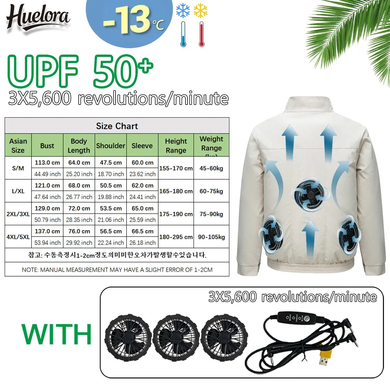 Cool Jacket Men's Hot Weather Work Fan Coat USB Refrigeration Air Conditioning Clothes Women's Body Cooling Fishing Clothes Vest