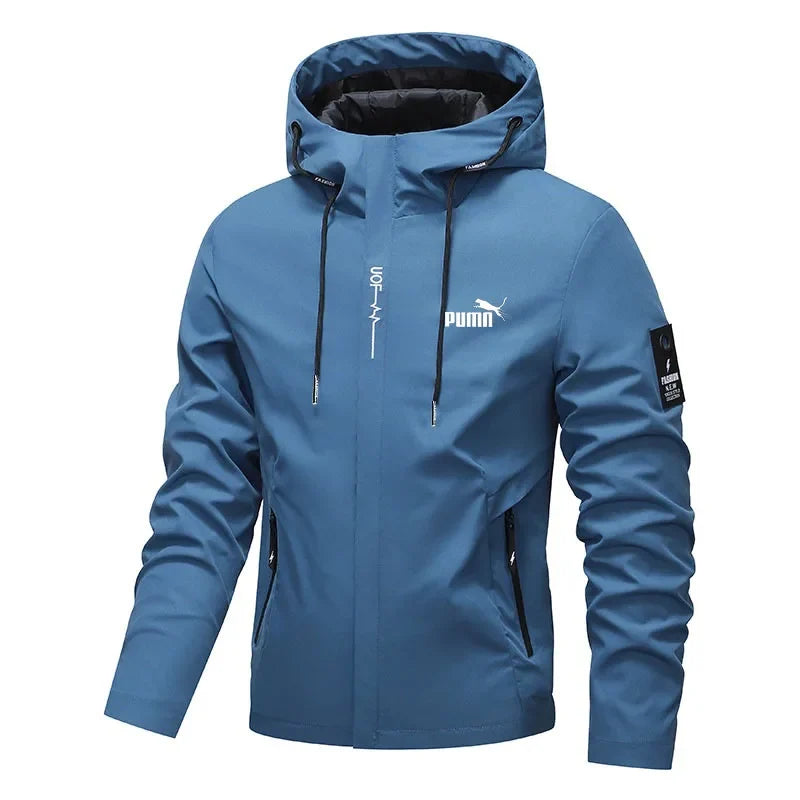 2026 Men's Outdoor Leisure Waterproof Raincoat - Lightweight Cycling Jacket - Hooded Street Style Hiking Windproof Jacket