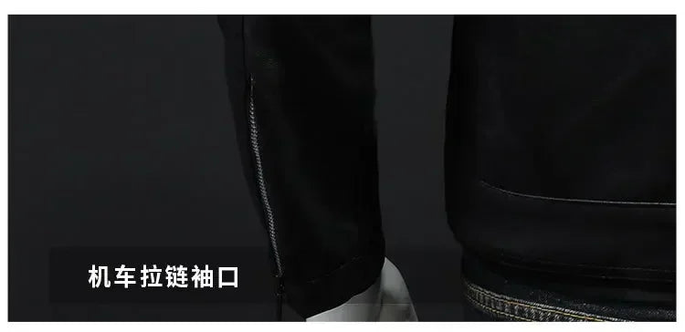 Men Leather Jacket Motorcycle Streetwear Baseball Outdoor Bomber Casual coat Men Autumn Motorcycle Windbreaker Male Outwear