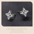 Trendy Moissanite Stud Earrings, S925 Silver Three Ways to Wear D Color Round Cut Lab Diamond Moissanite Party Earrings