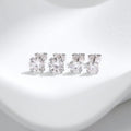 D Color 1CT Moissanite Stud Earrings 925 Sterling Silver Brilliant Round Cut Lab Created Diamond Jewelry For Women