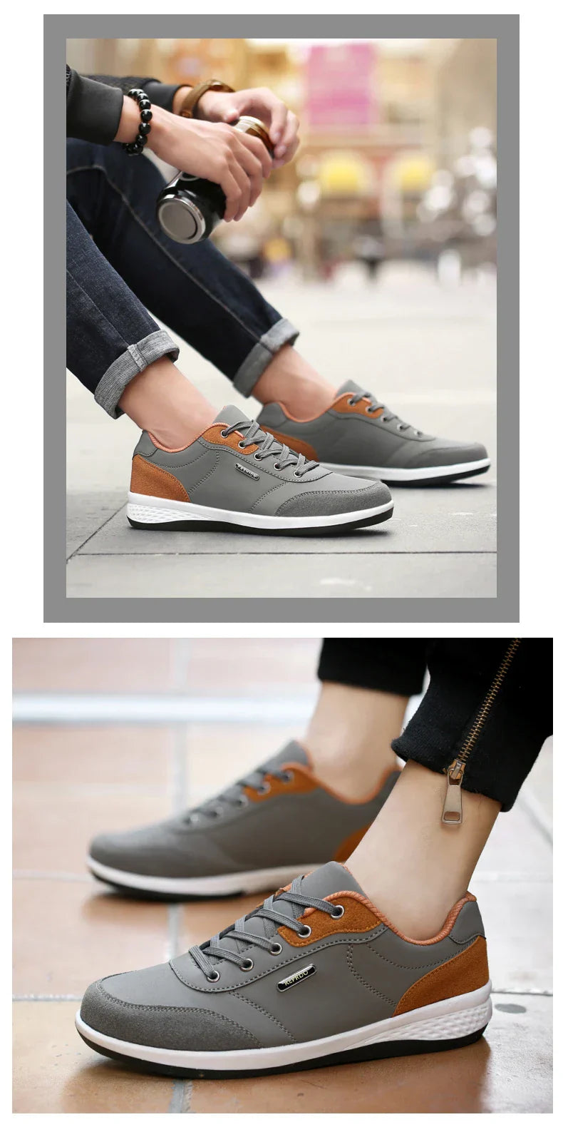Men Shoes Spring Autumn Waterproof Walking Sneakers Leisure Male Leather Sports Shoes Non-Slip Footwear Tennis for Men